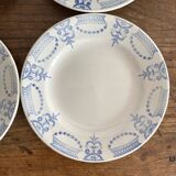 Colonial ironstone dessert plates Moulin des Loups