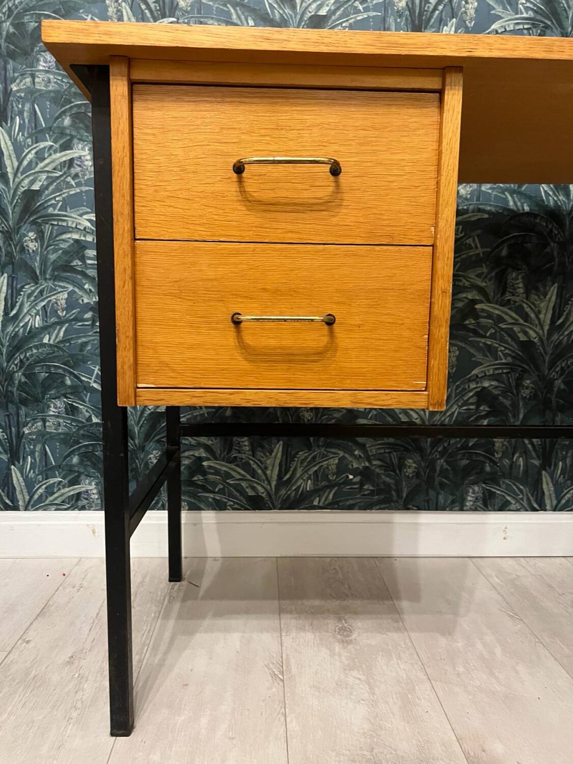 Vintage light oak desk 50s/60s