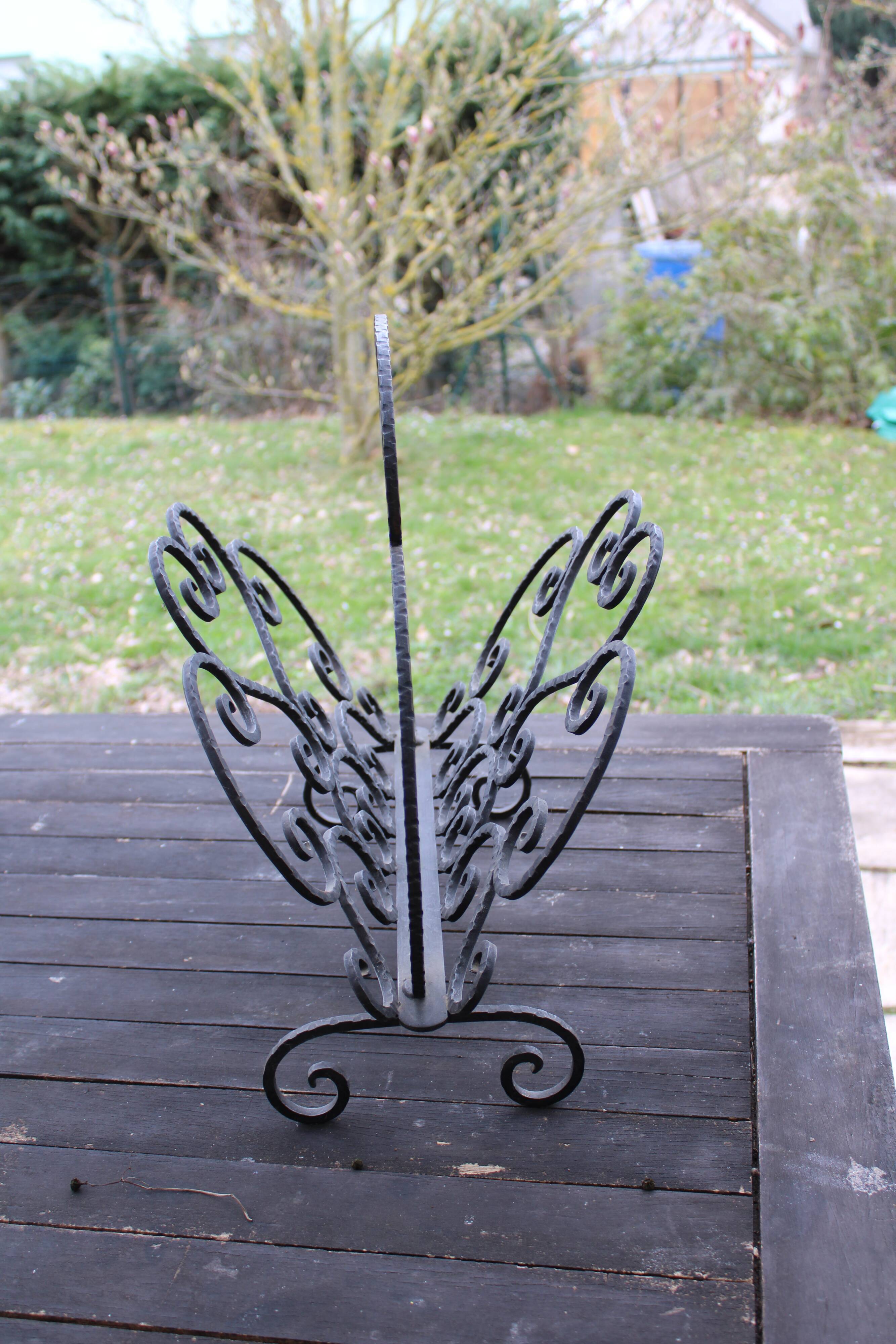 Wrought iron magazine rack