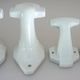 Set of 4 coat hooks, antique porcelain coat rack, art deco circa 1920