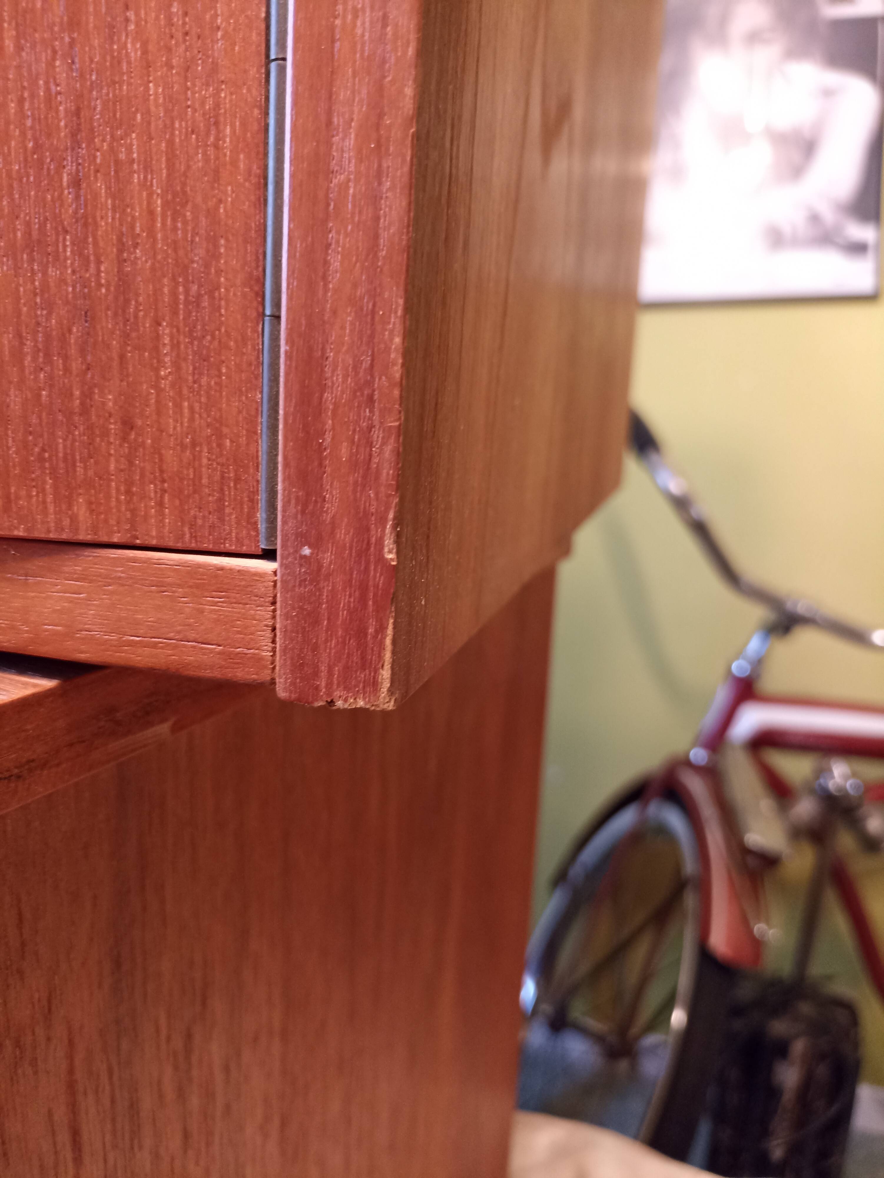 Huge shelf library Swedish desk teak, string.