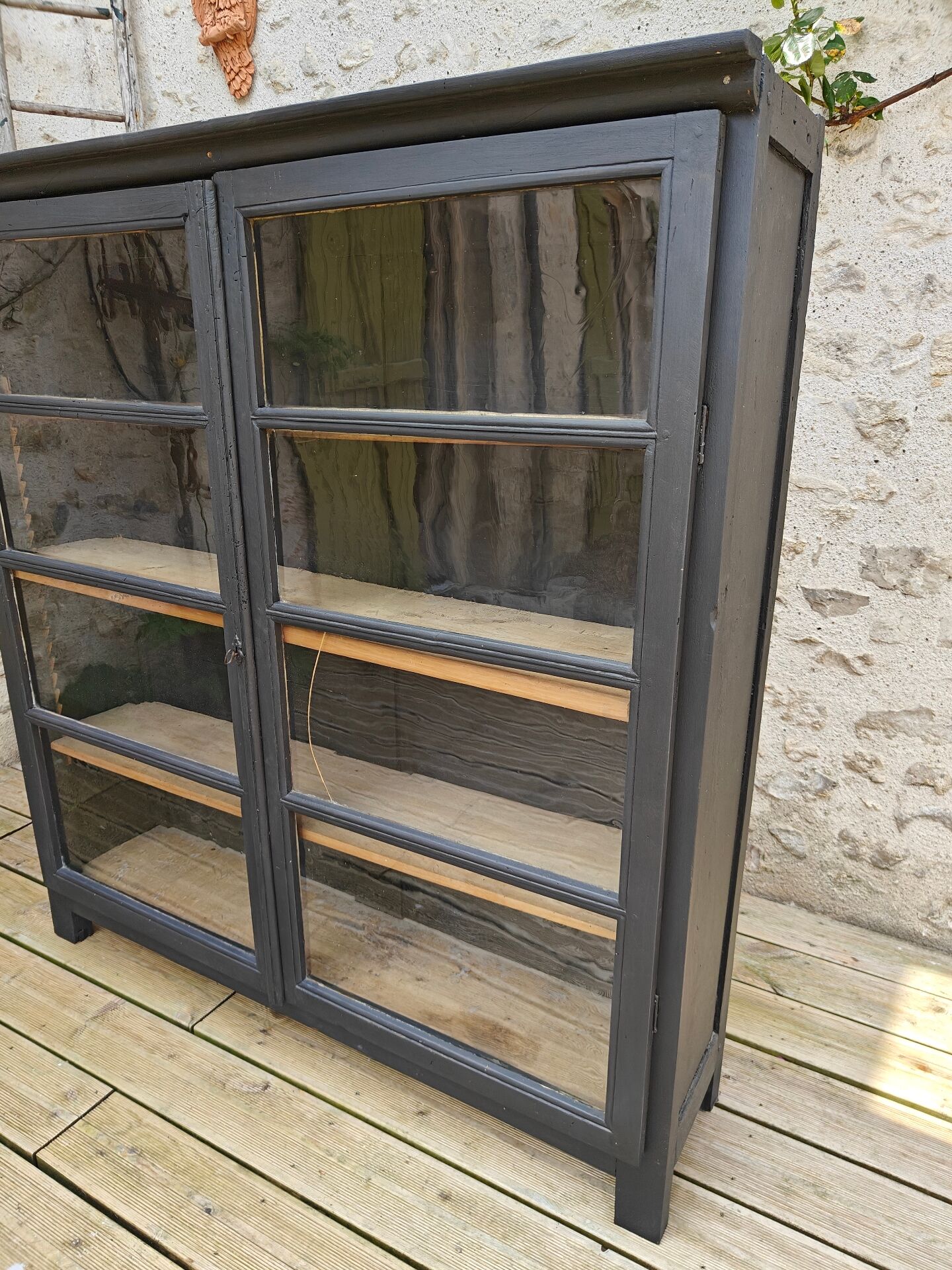 Restored antique display cabinet