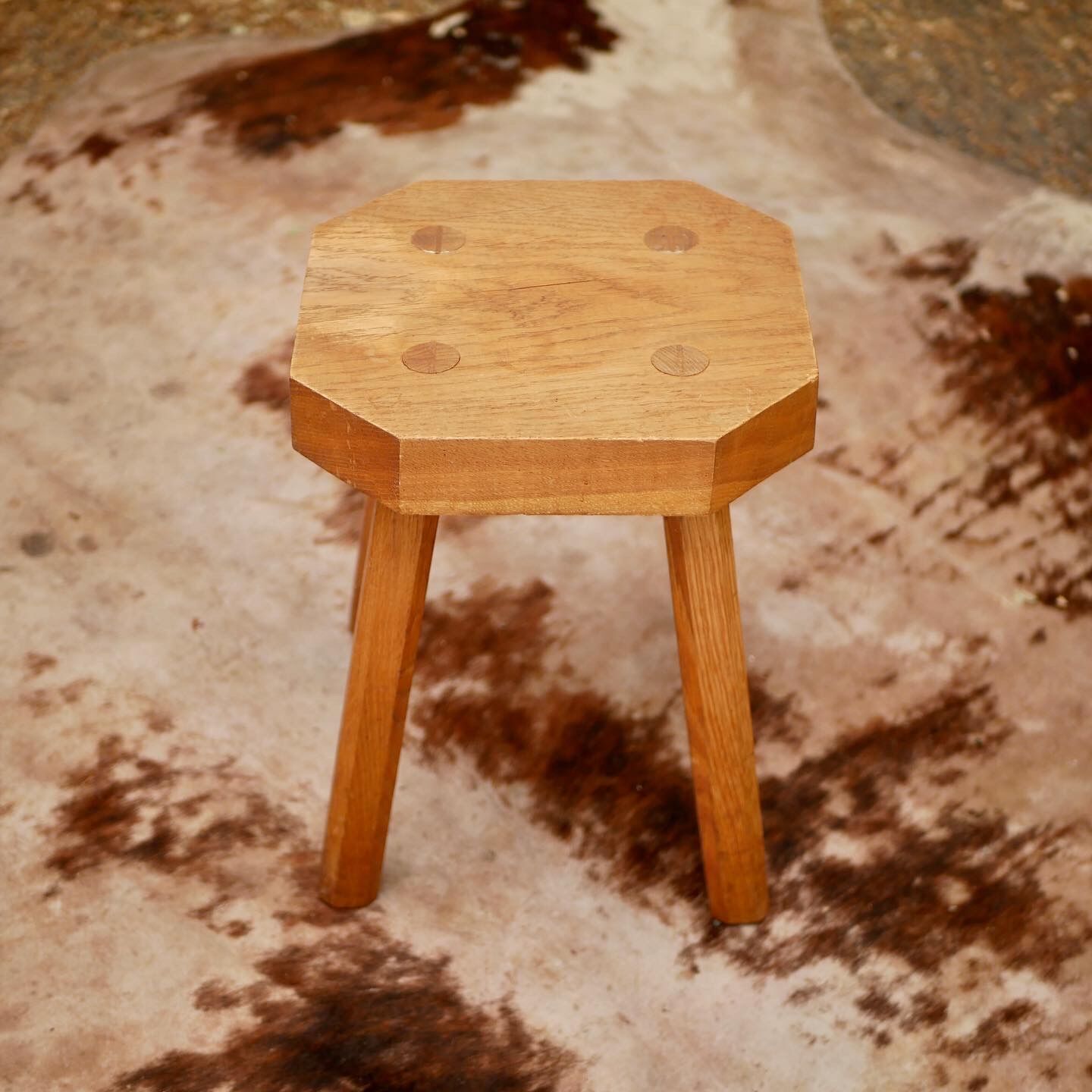 Trio of brutalist stools