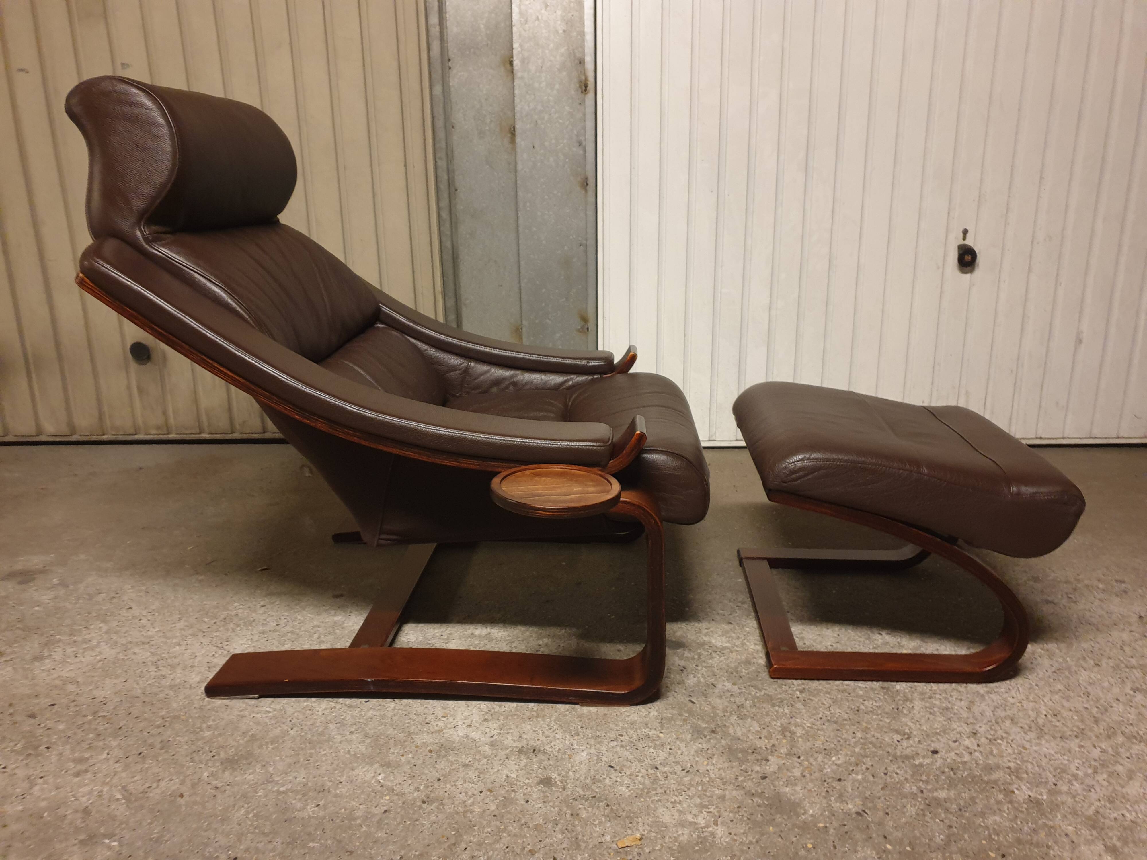 Mid-Century design Kroken leather armchair