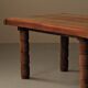 Modernist table in oak and walnut, France, Art Deco, circa 1940.