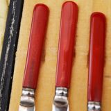 Art Deco Silver Plated Cased Butter or Breakfast Knifes