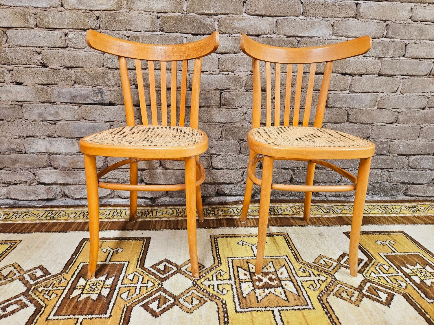 Pair of chairs bistrot 1960s vintage
