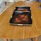 Set of Three Japanese Lacquered Plastic Trays ESIA 1970s