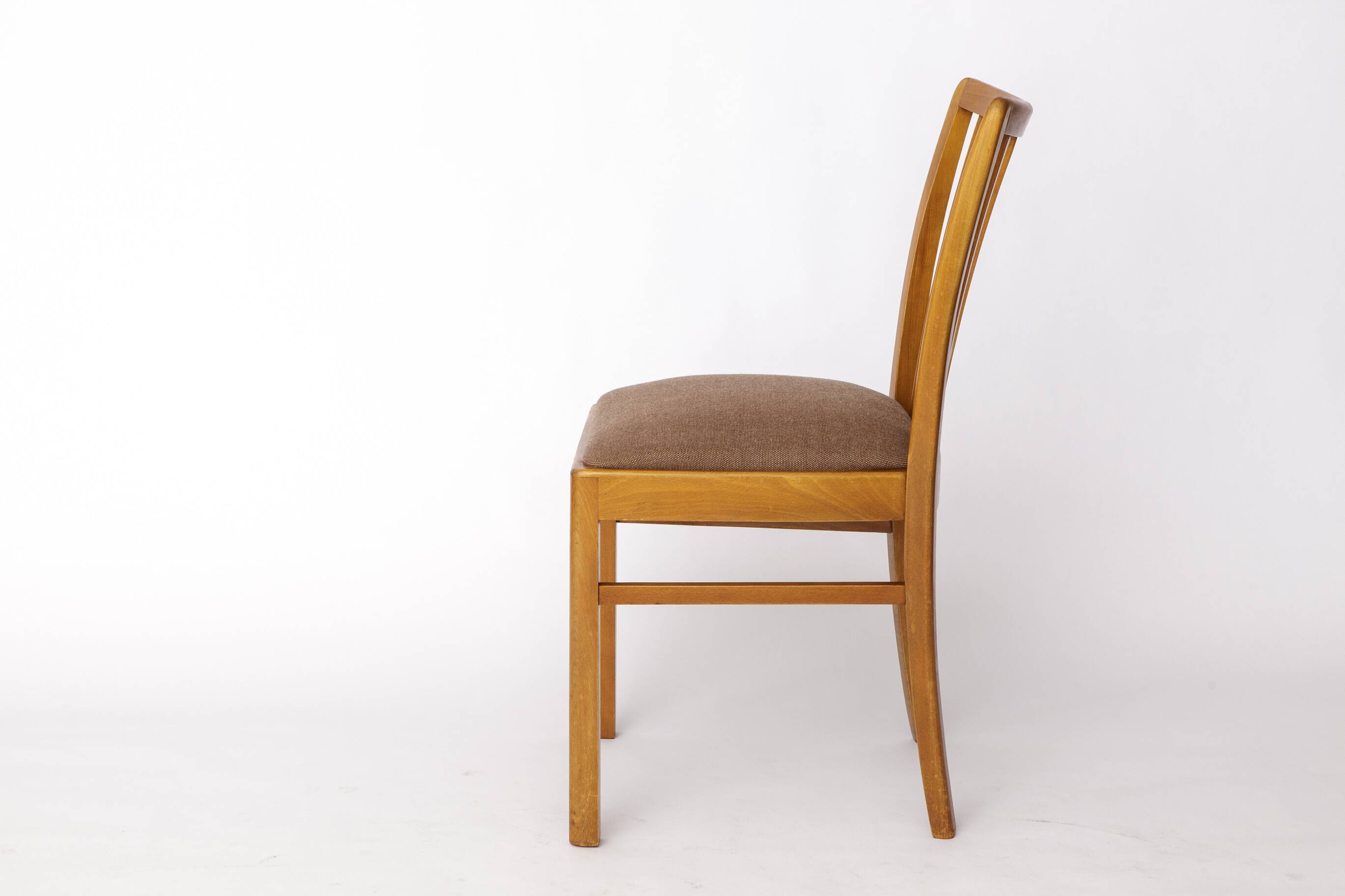 Set of 4 Mid-Century Beech Dining Chair by Stöss, Germany, 1950s–60s – Grey