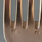 Series of 21 antique silver metal table forks