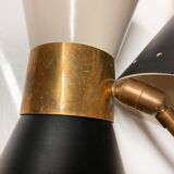 Large double articulated wall lamp design 1950