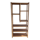 70's vintage bamboo rattan display bookshelf