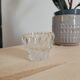 Petit bougeoir en verre moulé