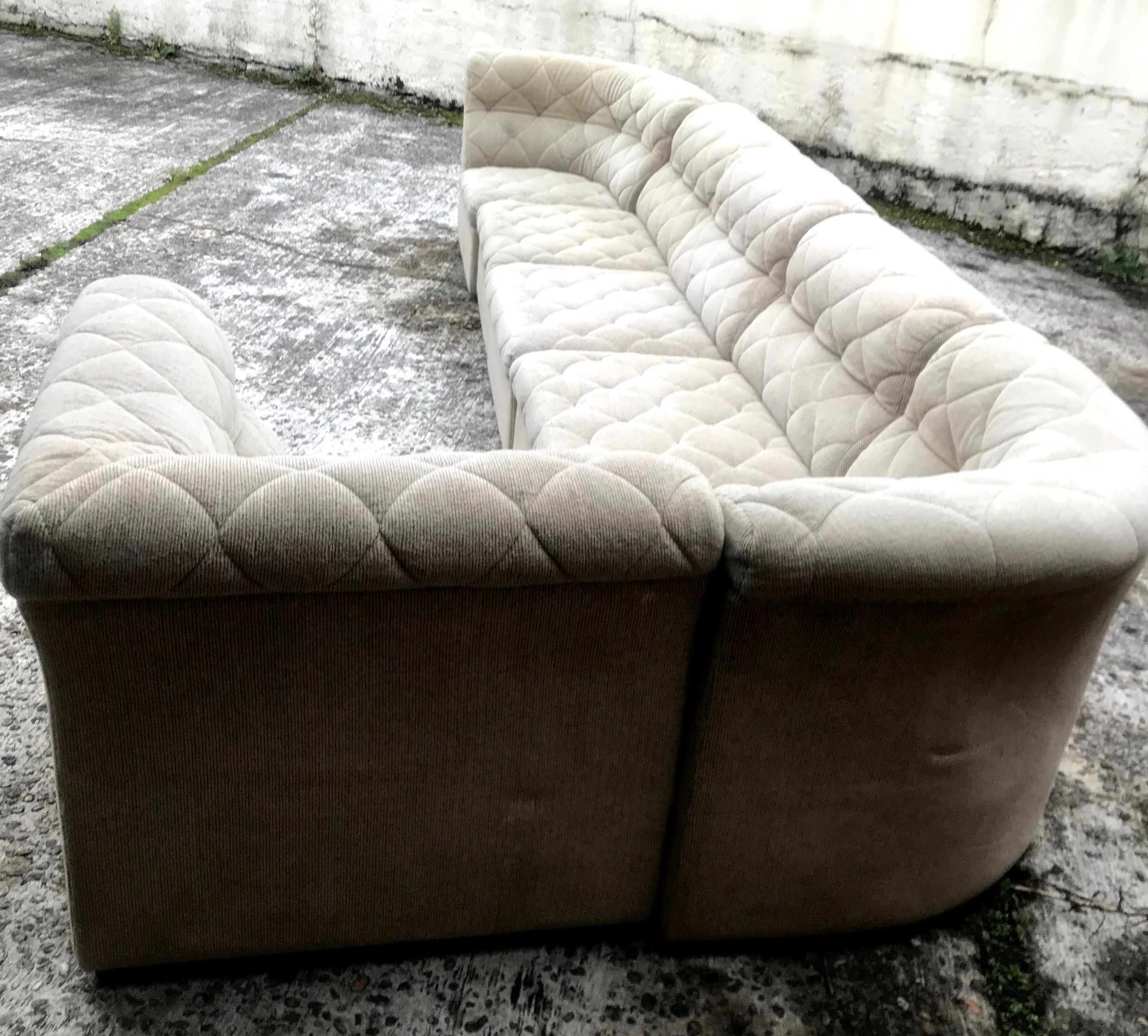 Laauser sofa and armchairs set of modules from the 60s/70s vintage