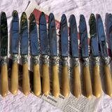 Set of 12 Antique Art Nouveau Table Knives - Tableware