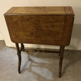 Napoleon iii walnut shutter table with marquetry villa massena nineteenth era