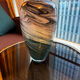 Blown glass vase - Blue, grey and black marbled - Contemporary design