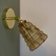 Vintage tulip wall lamp in marbled effect Clichy glass