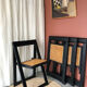 Set de 4 chaises pliantes cannées
