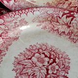 Five plates of earthenware from Pexonne 19th service "flowers"