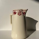 Large pitcher Badonviller red flowers