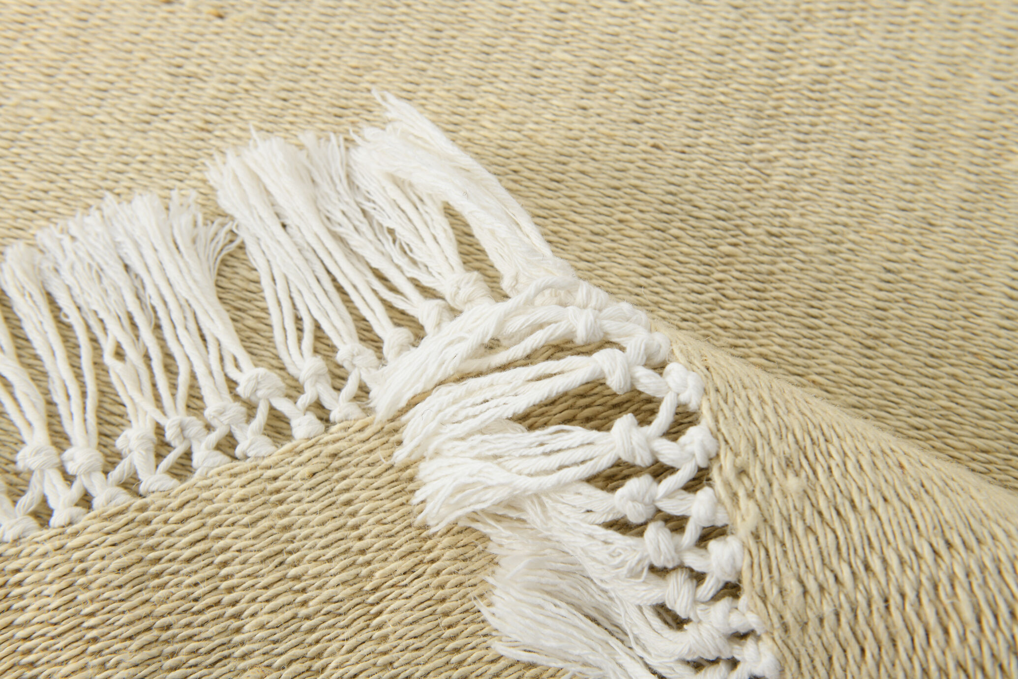 Handmade hemp runner rug 283x77 cm