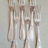 Set of 6 silver-plated dessert forks