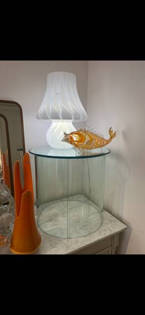 Coffee table 2 half moon Tempered glass Italy 70