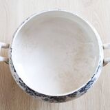 Antique Saint Amand earthenware salad bowl or soup tureen, Marie-Louise model