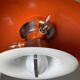 Scandinavian Danish aluminium 4-light hanging lamp