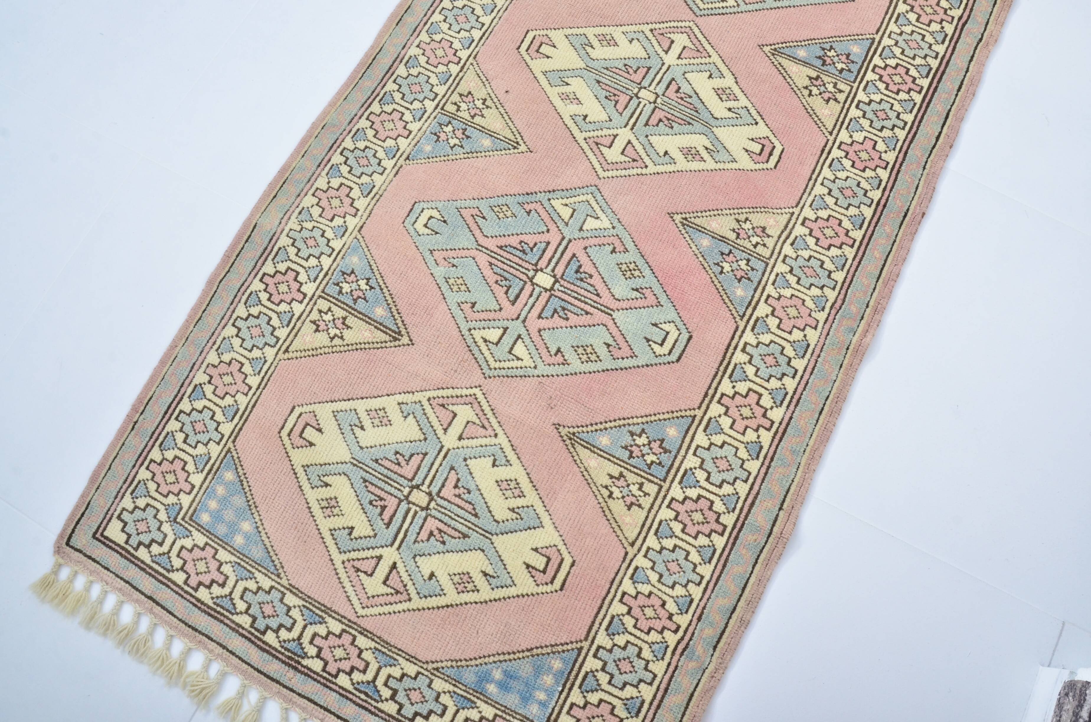 Pink & Turqouise Vintage Hallway Runner sku 3292