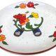 1970s glazed ceramic dessert plate