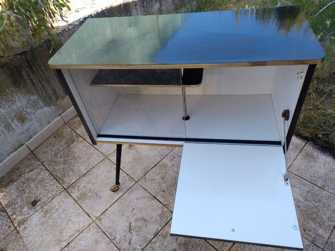 Meuble Tv formica bar vintage