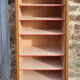 Cabinet storage cabinet with curtains, wooden, vintage.