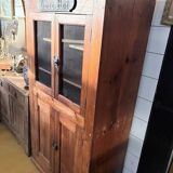 Breton display cabinet in pitch pine