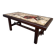 Table basse rectangulaire en bois céramique 1960s Vallauris DAN
