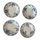 Set of 4 flat ironstone plates by Hippolyte Boulenger