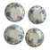 Set of 4 flat ironstone plates by Hippolyte Boulenger