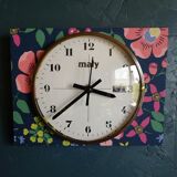 Vintage clock, "Maty Fleurs" wall clock
