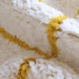 Tapis Contemporain Jaune et Blanc - 266 x 215 cm