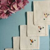Pocket with 6 embroidered napkins