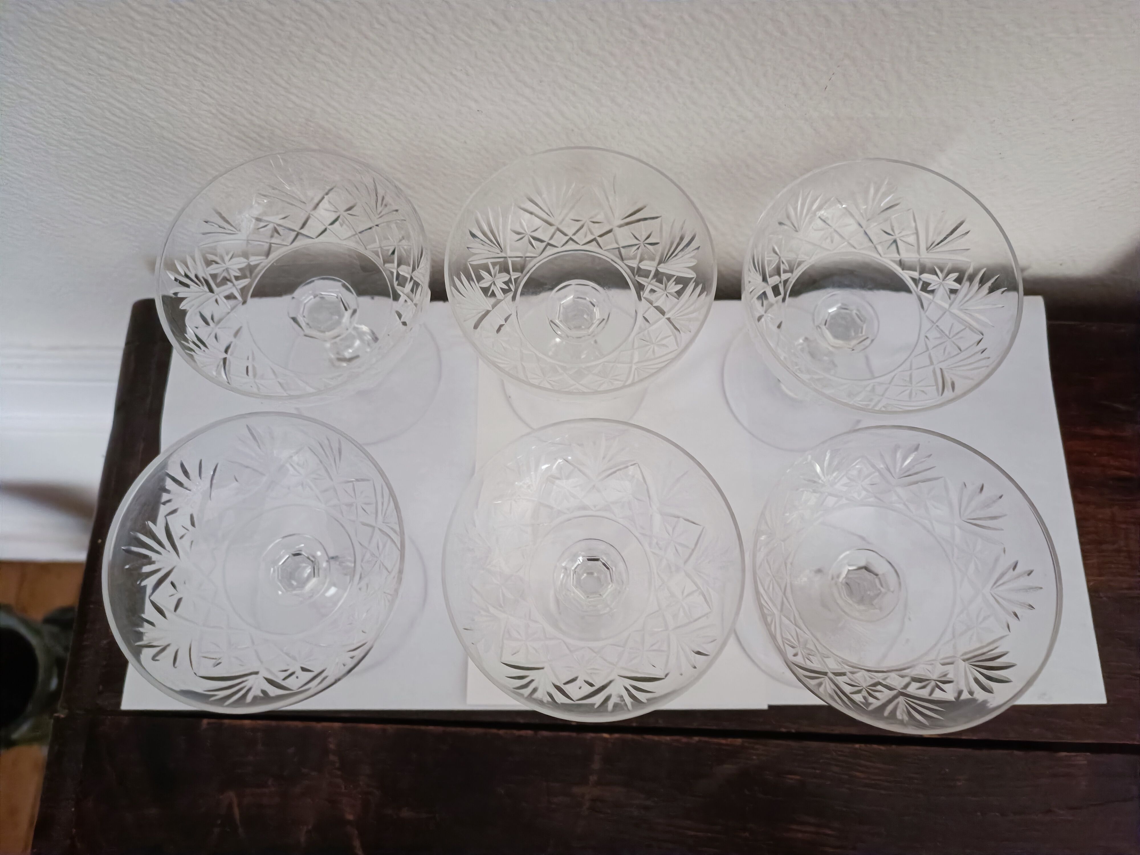 6 coupes en cristal Saint Louis Massenet
