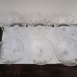 6 Saint Louis Massenet crystal cups