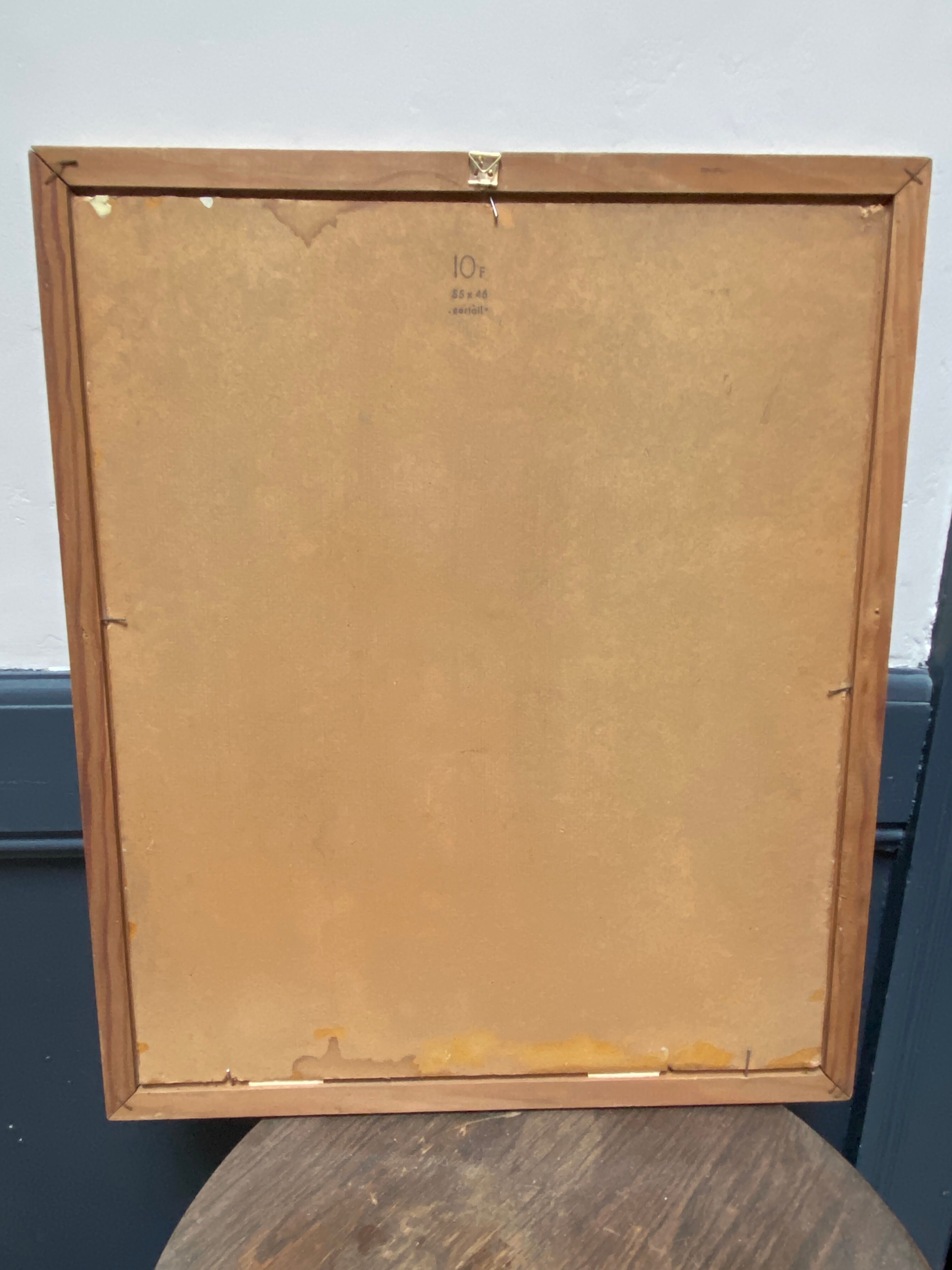 Oil on panel matador bullfighter and bull