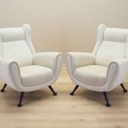White armchair, Italian design, 1980s, production: Italy