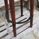 2 tabourets de bar en bois massif