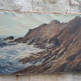 Huile sur toile marine début XXeme