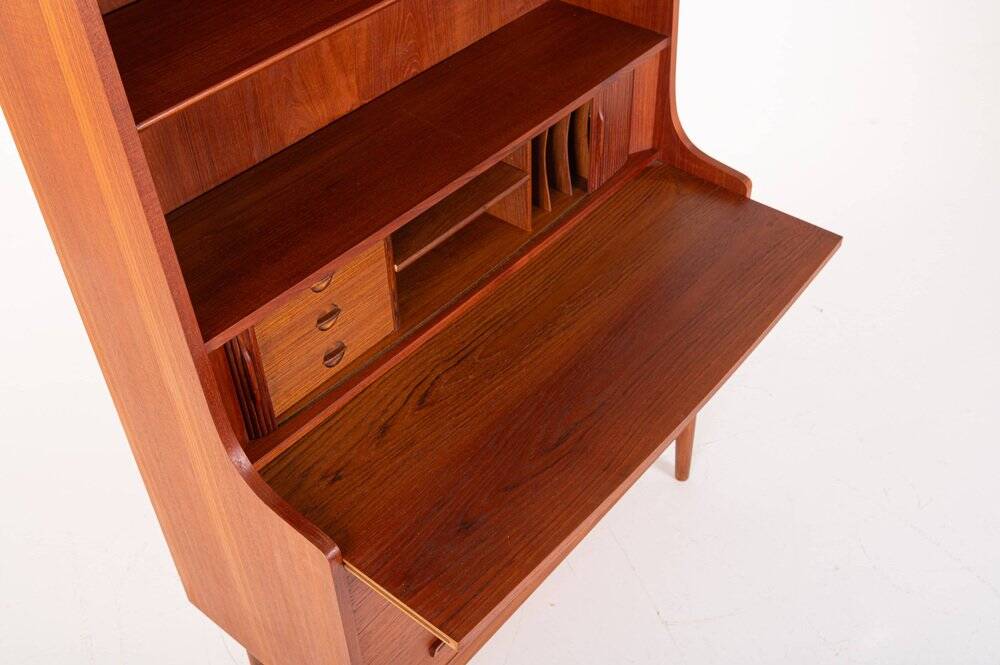 Danish teak bookcase by Johannes Sorth for Nexø, 1960s