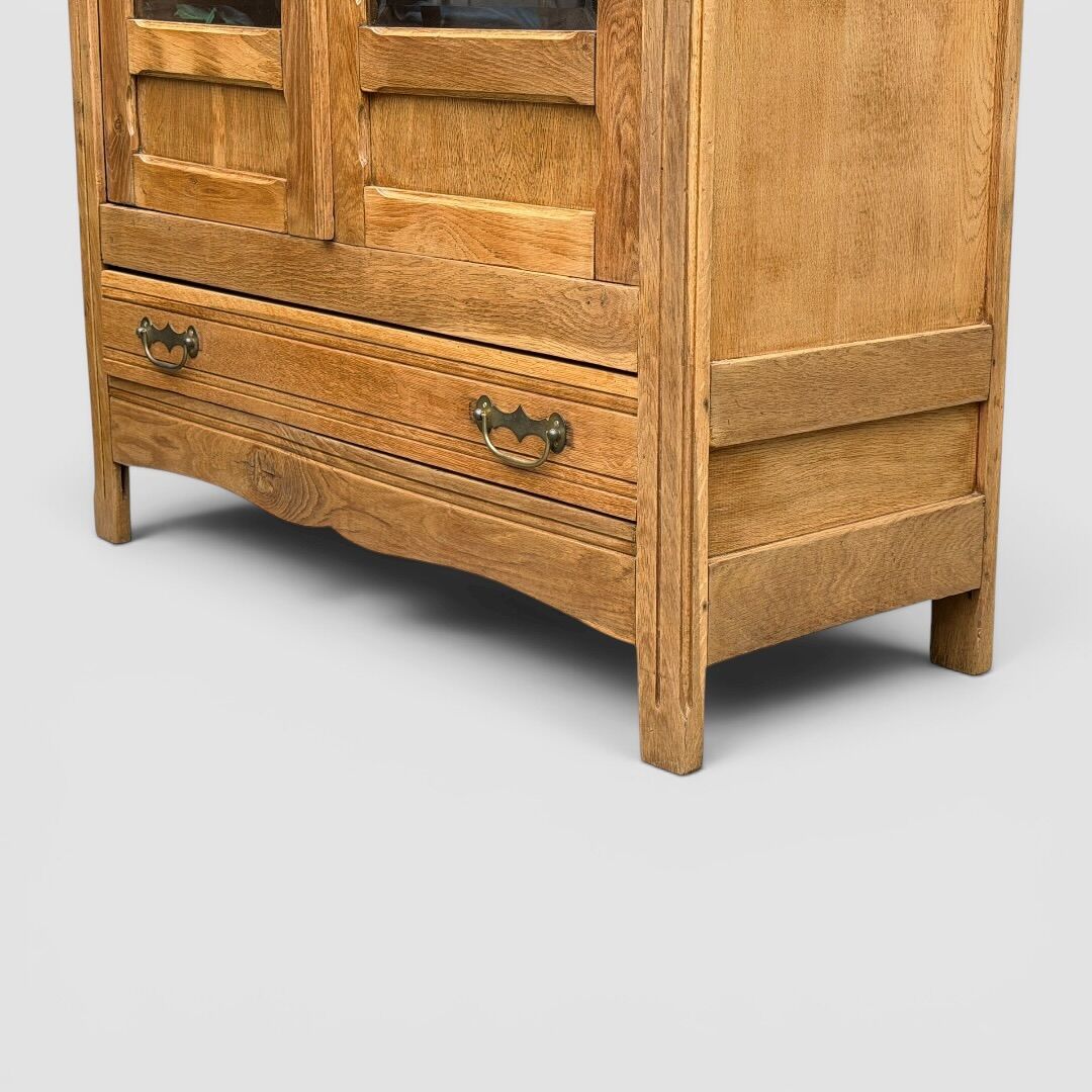 Armoire parisienne vitres biseautées chêne blond art déco 1930