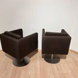 Set of Dutch Cubic Swivel Chairs with Tableau by Lensvelt, 2001